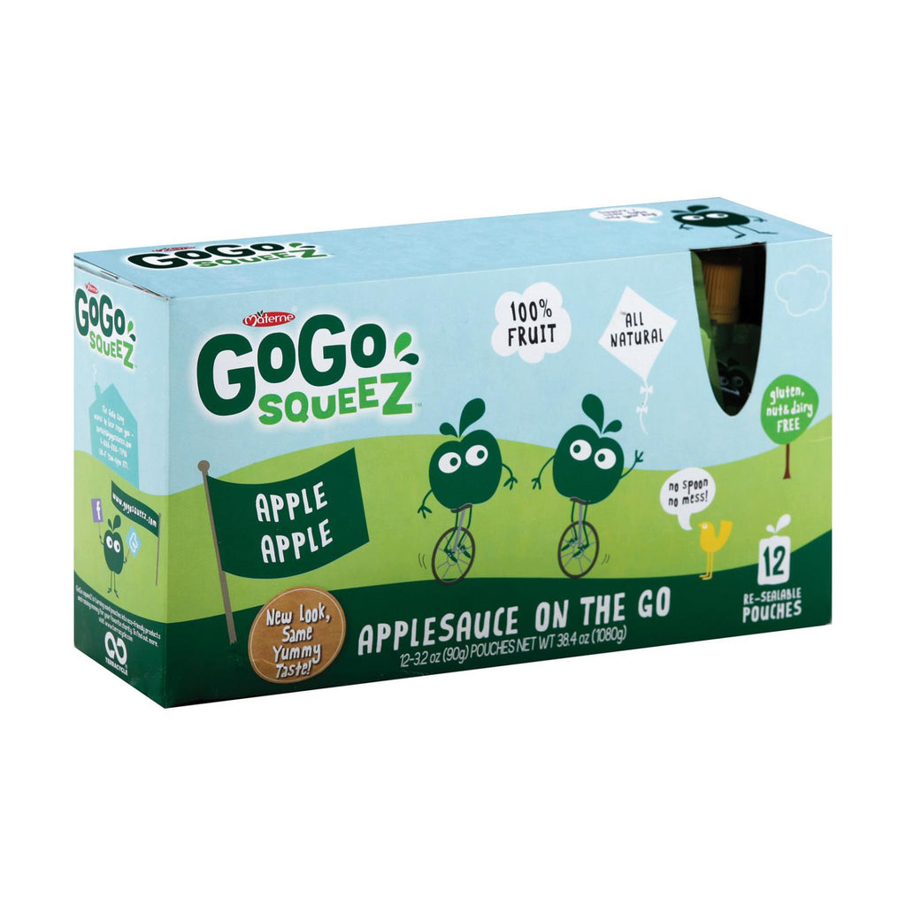 Gogo Squeeze Organic Applesauce - Apple - Case Of 6 - 3.2 Oz. - Lakehouse Foods