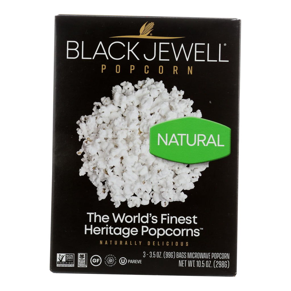 Black Jewell Microwave Popcorn - Natural - Case Of 6 - 10.5 Oz. - Lakehouse Foods