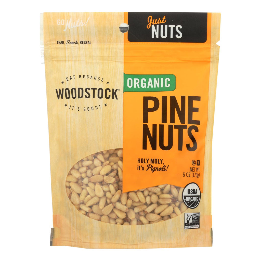 Woodstock Organic Pine Nuts - Case Of 8 - 6 Oz - Lakehouse Foods