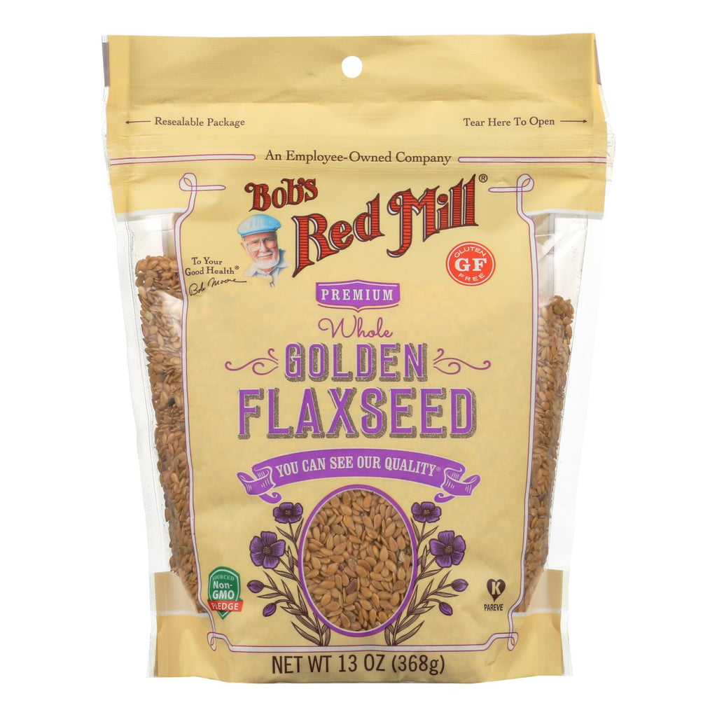 Bob's Red Mill - Flaxseeds Golden Gluten Free - Case Of 4-13 Oz - Lakehouse Foods