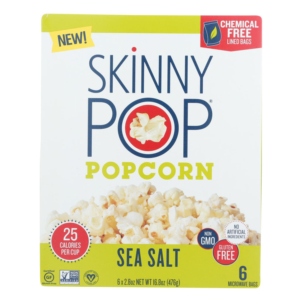Skinnypop Popcorn - Popcorn Mirco Sea Salt - Case Of 6 - 6-2.8 Oz - Lakehouse Foods