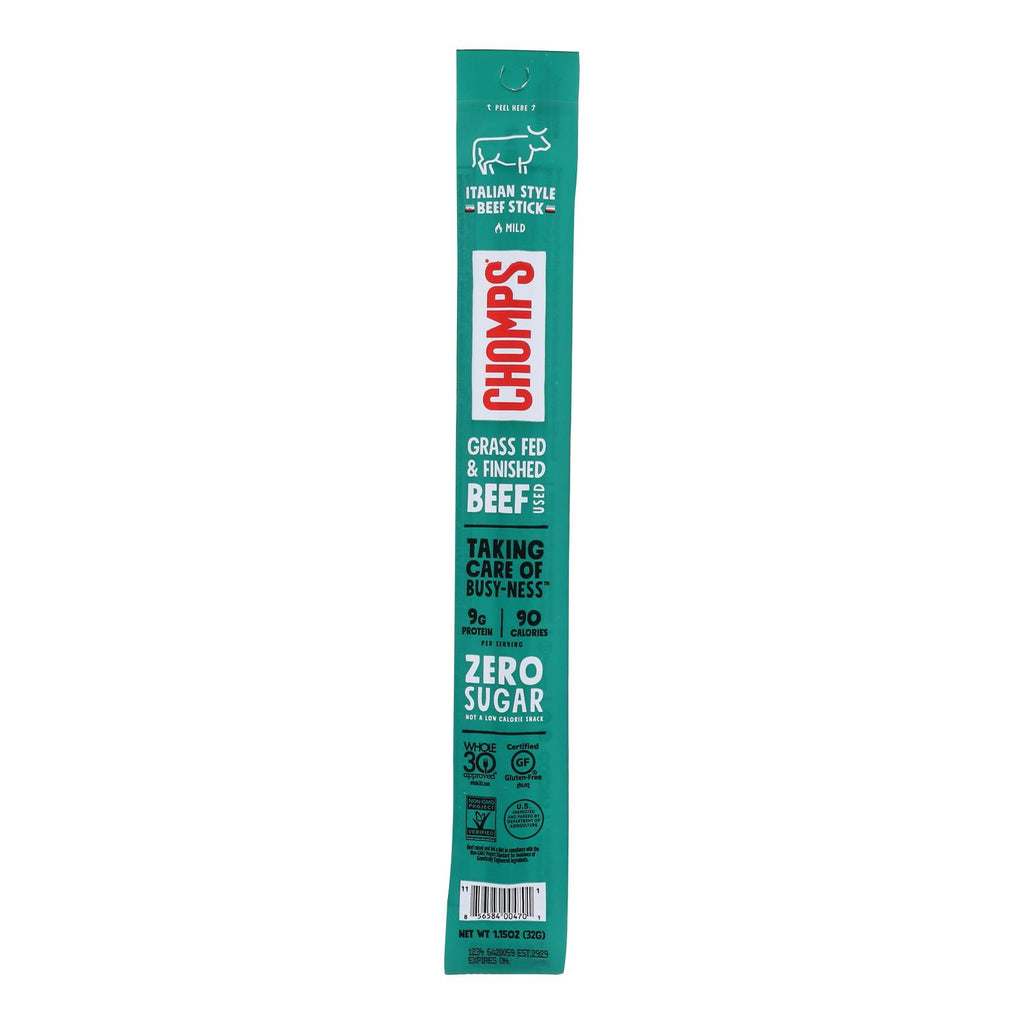 Chomps - Beef Sticks Italian Style - Case Of 24 - 1.15 Oz - Lakehouse Foods