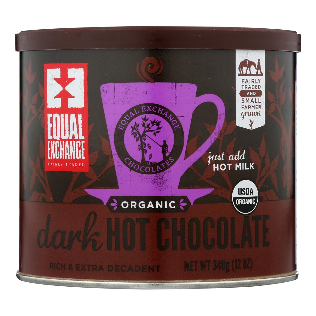 Equal Exchange Hot Chocolate - Organic - Dark - Case Of 6 - 12 Oz - Lakehouse Foods