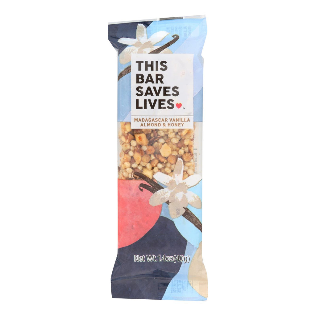 This Bar Saves Lives - Madagascar Vanilla Almond And Honey - Case Of 12 - 1.4 Oz. - Lakehouse Foods