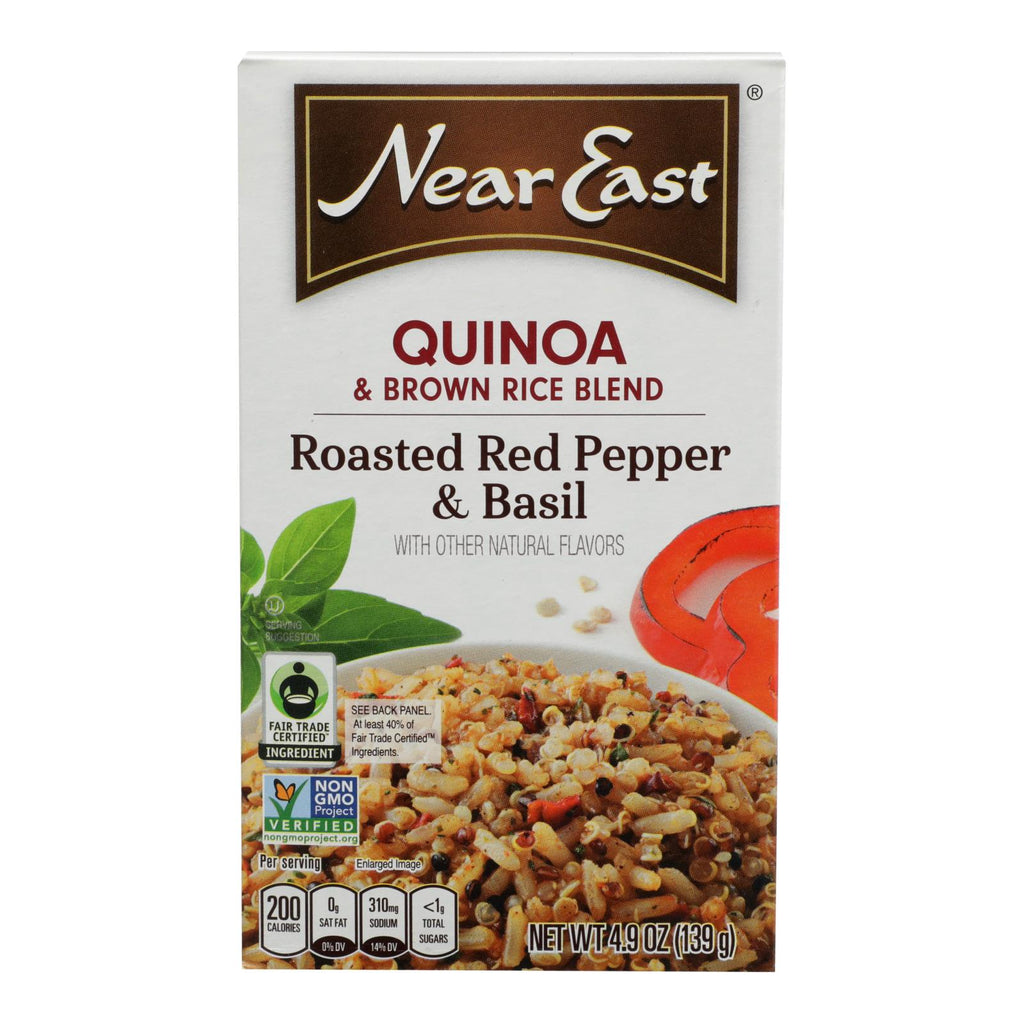 Near East Quinoa Blend - Roasted Red Pepper And Basi - Case Of 12 - 4.9 Oz. - Lakehouse Foods