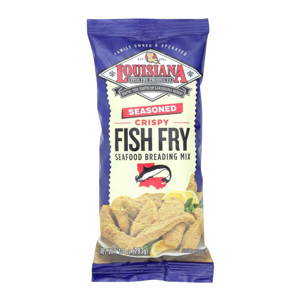 La Fish Fry Seasoned Crispy - Breading Mix - Case Of 12 - 10 Oz. - Lakehouse Foods