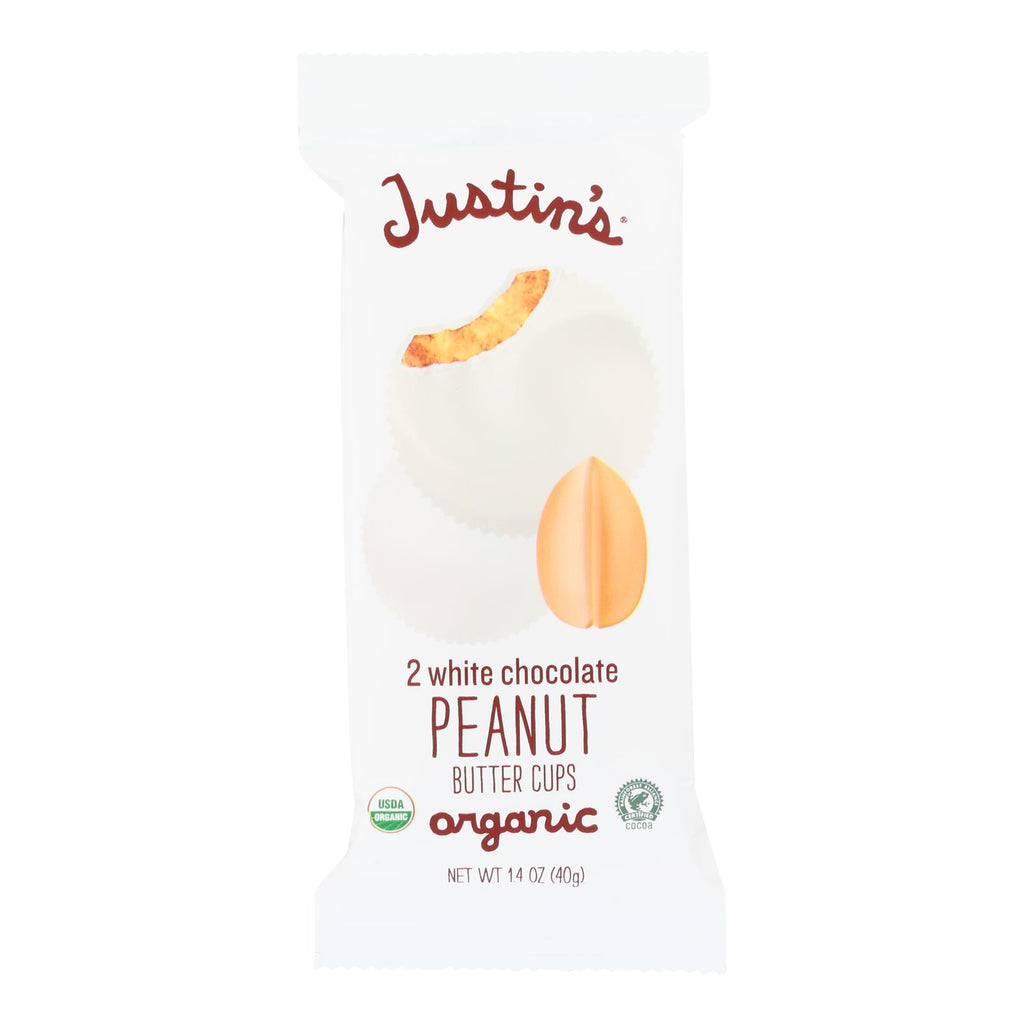 Justin's Nut Butter Peanut Butter Cups - White Chocolate - Case Of 12 - 1.4 Oz - Lakehouse Foods