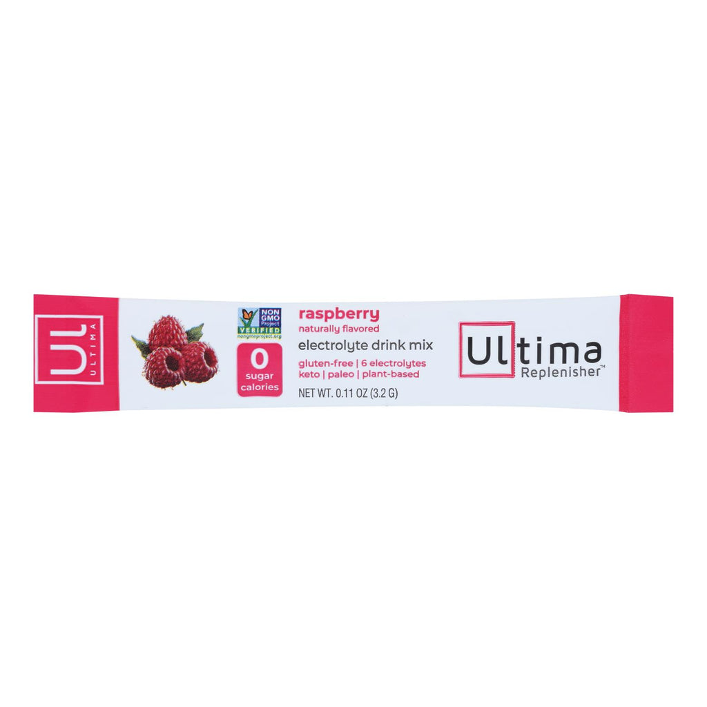 Ultima Replenisher - Electrolyte Powder Raspberry - Case Of 20-0.11 Oz - Lakehouse Foods