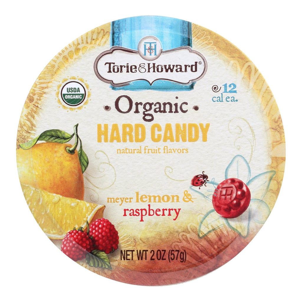 Torie And Howard Organic Hard Candy - Lemon And Raspberry - 2 Oz - Case Of 8 - Lakehouse Foods