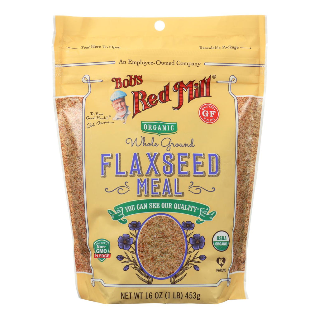 Bob's Red Mill - Organic Flaxseed Meal - Brown - Case Of 4 - 16 Oz - Lakehouse Foods