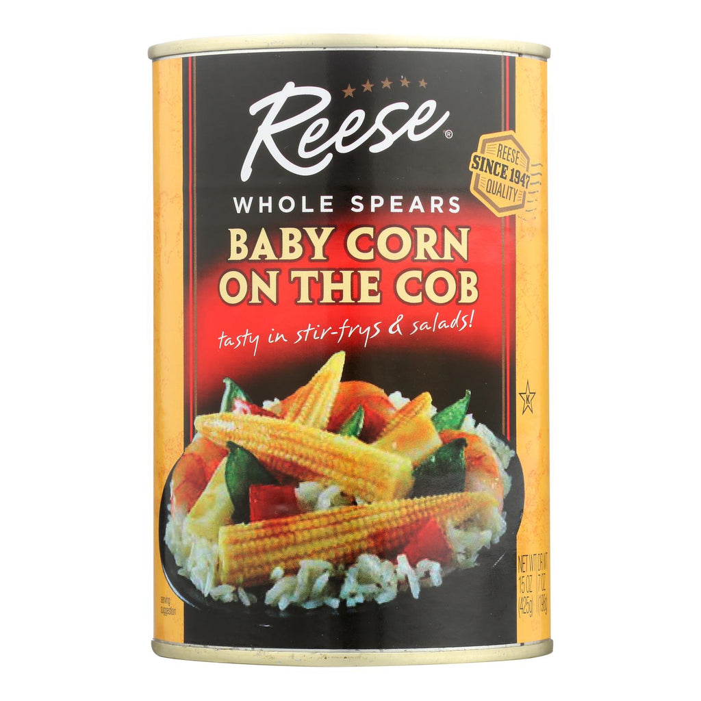 Reese - Baby Corn On The Cob - Case Of 12 - 15 Oz - Lakehouse Foods