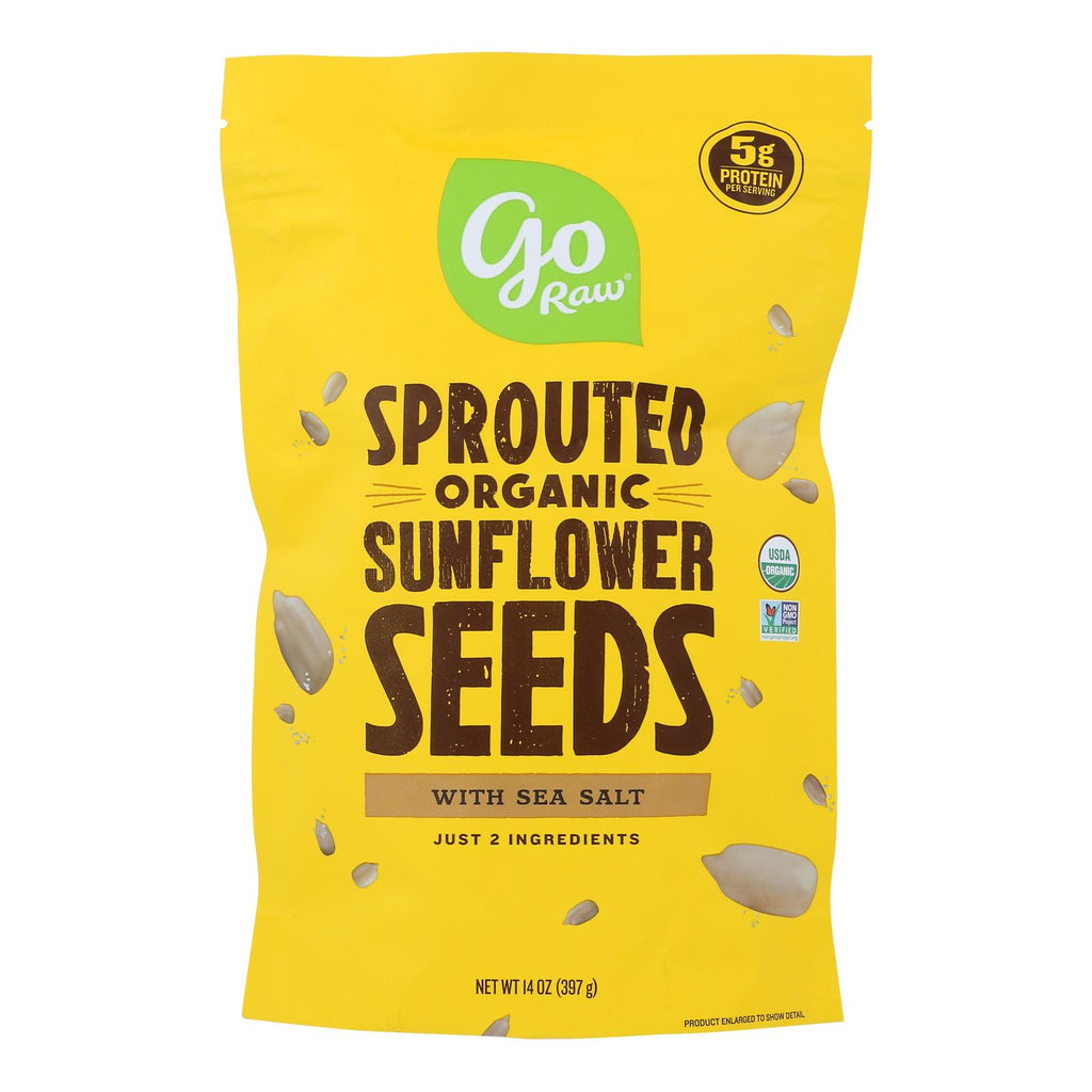 Go Raw Sprouted Seeds, Sunflower With Celtic Sea Salt  - Case Of 6 - 14 Oz - Lakehouse Foods