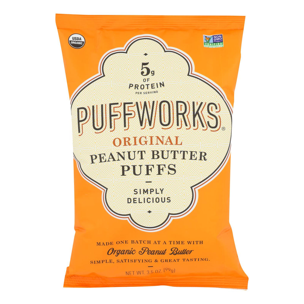 Puffworks - Puffs Original Peanut Butter Gluten Free - Case Of 8-3.5 Oz - Lakehouse Foods