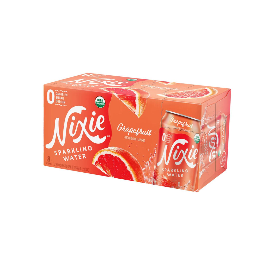 Nixie Sparkling Water - Sparkling Water Grapefruit - Case Of 3 - 8-12 Fz - Lakehouse Foods