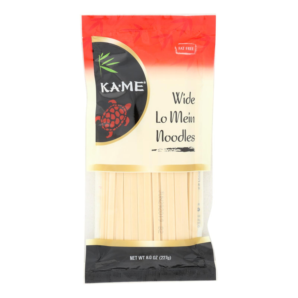 Ka'me Wide Lo Mein Noodles - Case Of 12 - 8 Oz. - Lakehouse Foods