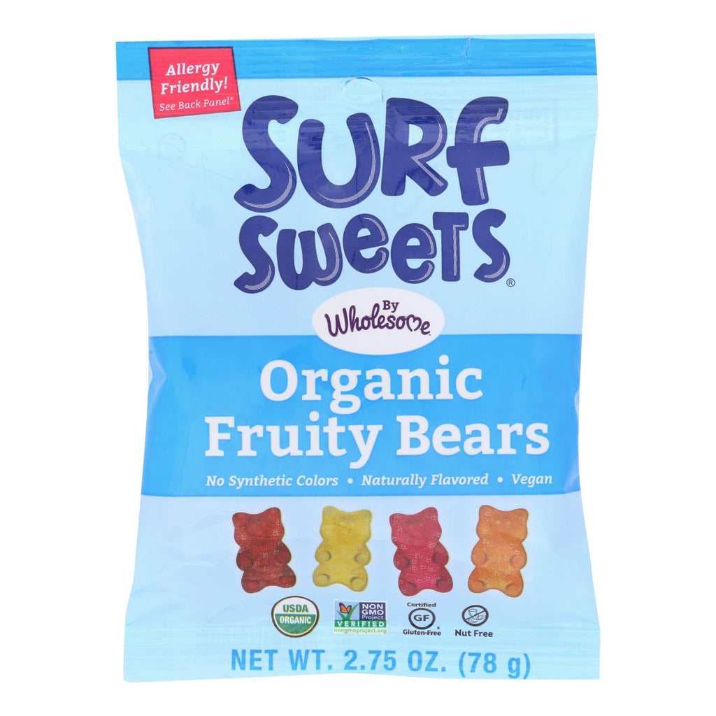 Surf Sweets Organic Fruity Bears - Case Of 12 - 2.75 Oz. - Lakehouse Foods