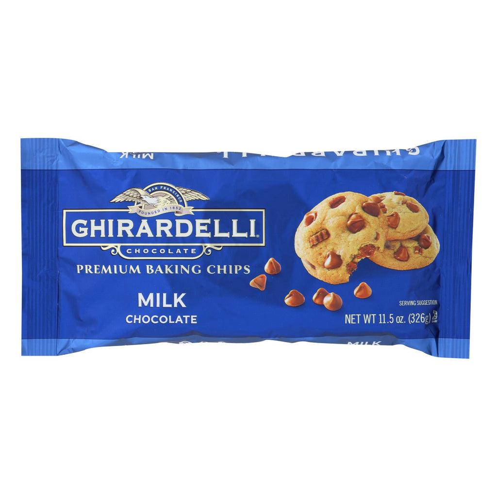 Ghirardelli Baking Chips - Milk Chocolate - Case Of 12 - 11.5 Oz. - Lakehouse Foods