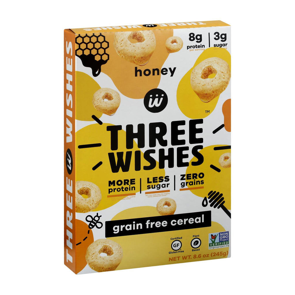 Three Wishes - Cereal Honey Gluten Free - Case Of 6-8.6 Oz - Lakehouse Foods