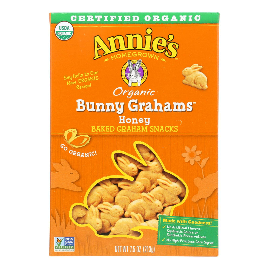 Annie's Homegrown Bunny Grahams Honey - Case Of 12 - 7.5 Oz - Lakehouse Foods
