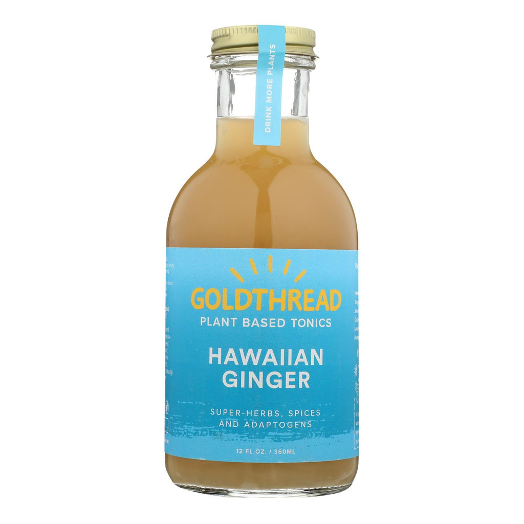 Goldthread Hawaiian Ginger Herbal Tonic  - Case Of 6 - 12 Fz - Lakehouse Foods