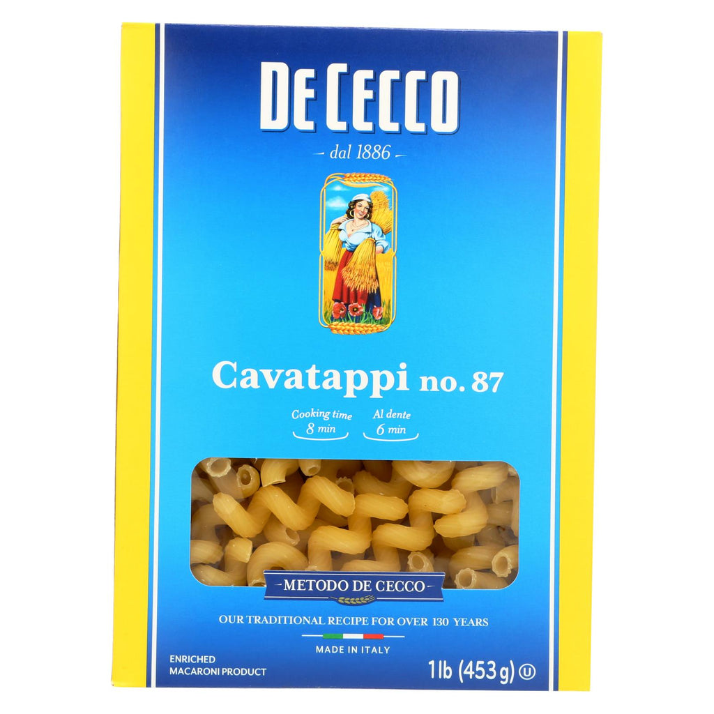De Cecco Pasta - Pasta - Cavatappi - Case Of 12 - 16 Oz - Lakehouse Foods