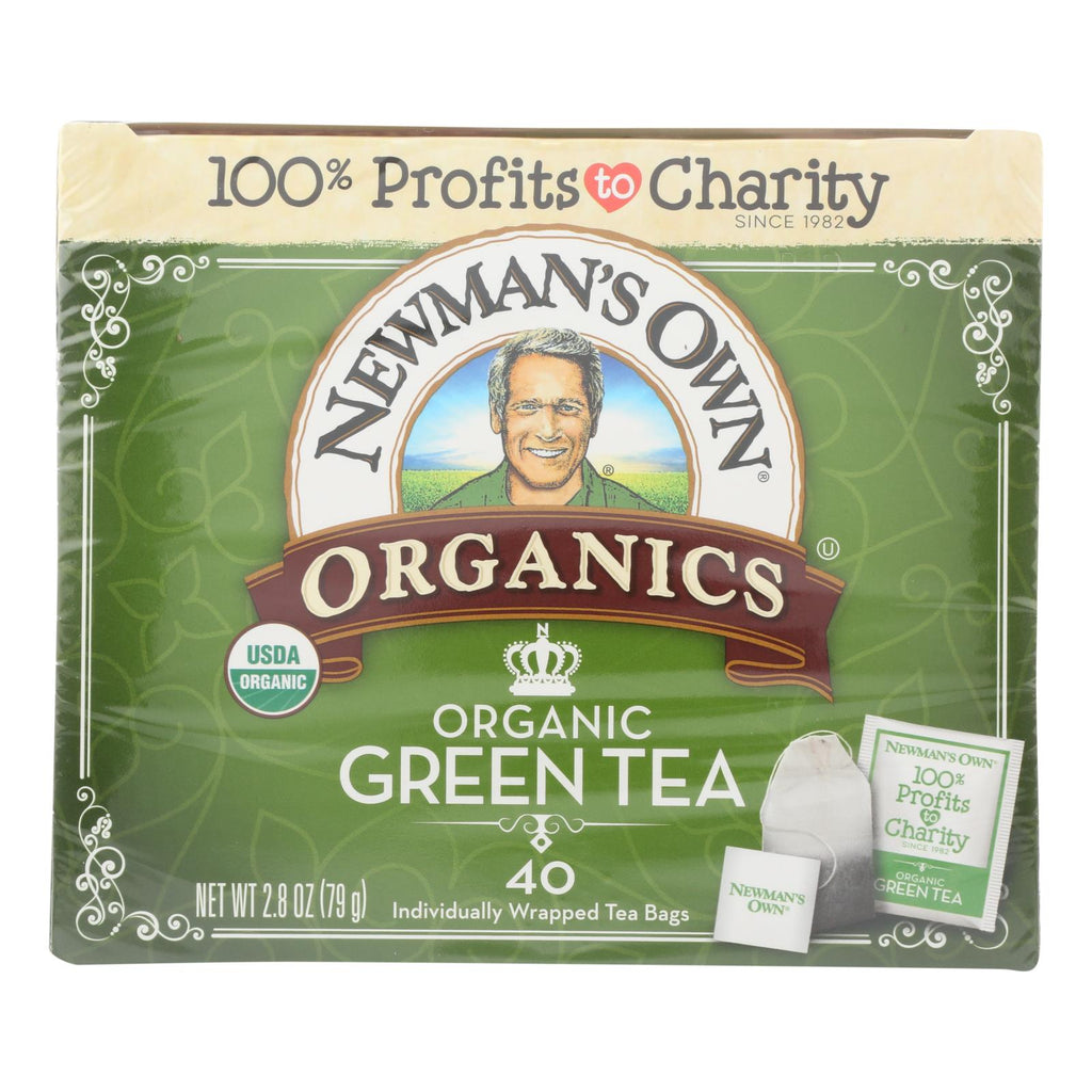 Newman's Own Organics Organic Green Tea - Case Of 6 - 40 Bags - Lakehouse Foods