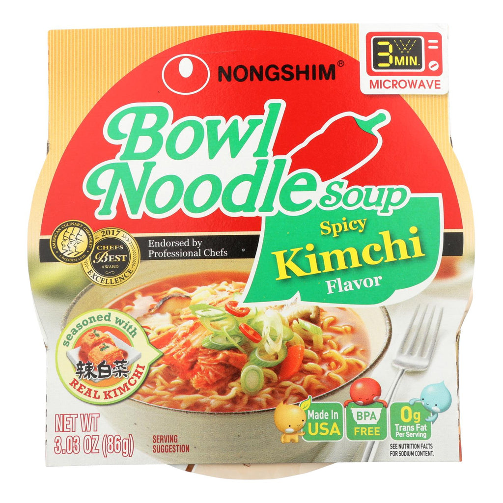 Nong Shim Kimchi Cup - Vegan - Case Of 12 - 3.03 Oz. - Lakehouse Foods