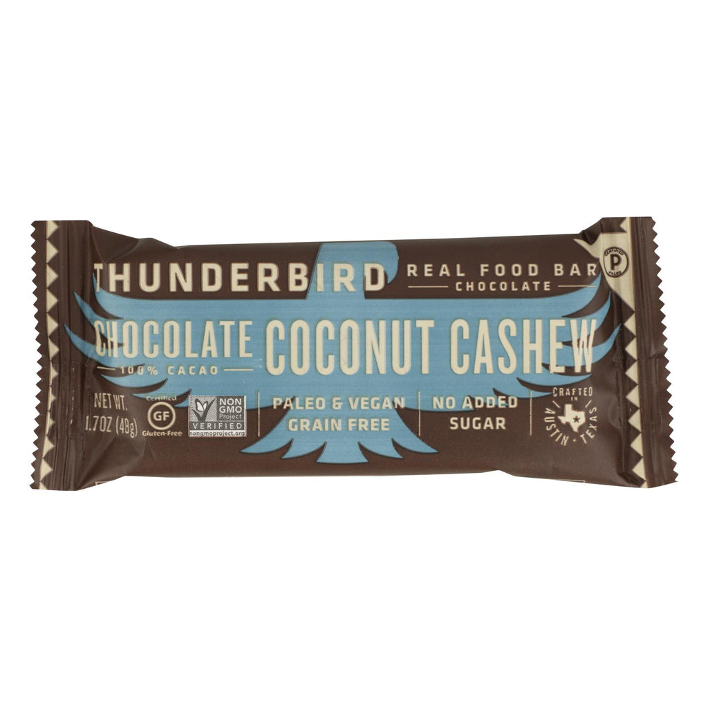Thunderbird - Bar Chocolate Coconut Cashew - Case Of 12-1.7 Oz - Lakehouse Foods