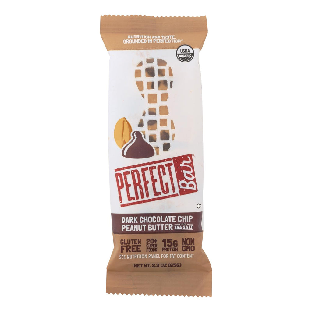 Perfect Bar Dark Chocolate Chip Peanut Butter Perfect Bar  - Case Of 8 - 2.3 Oz - Lakehouse Foods