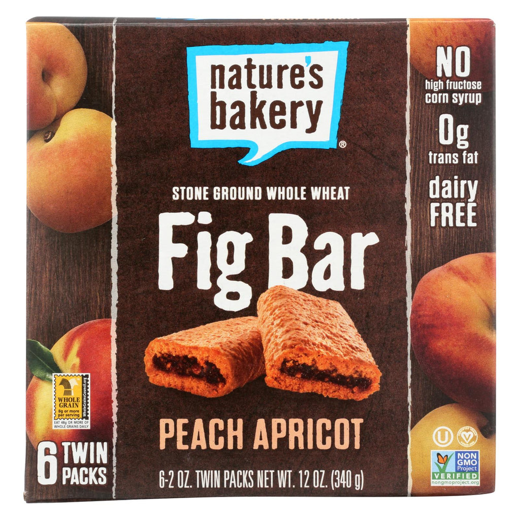 Nature's Bakery Stone Ground Whole Wheat Fig Bar - Peach Apricot - 2 Oz - Case Of 6 - Lakehouse Foods