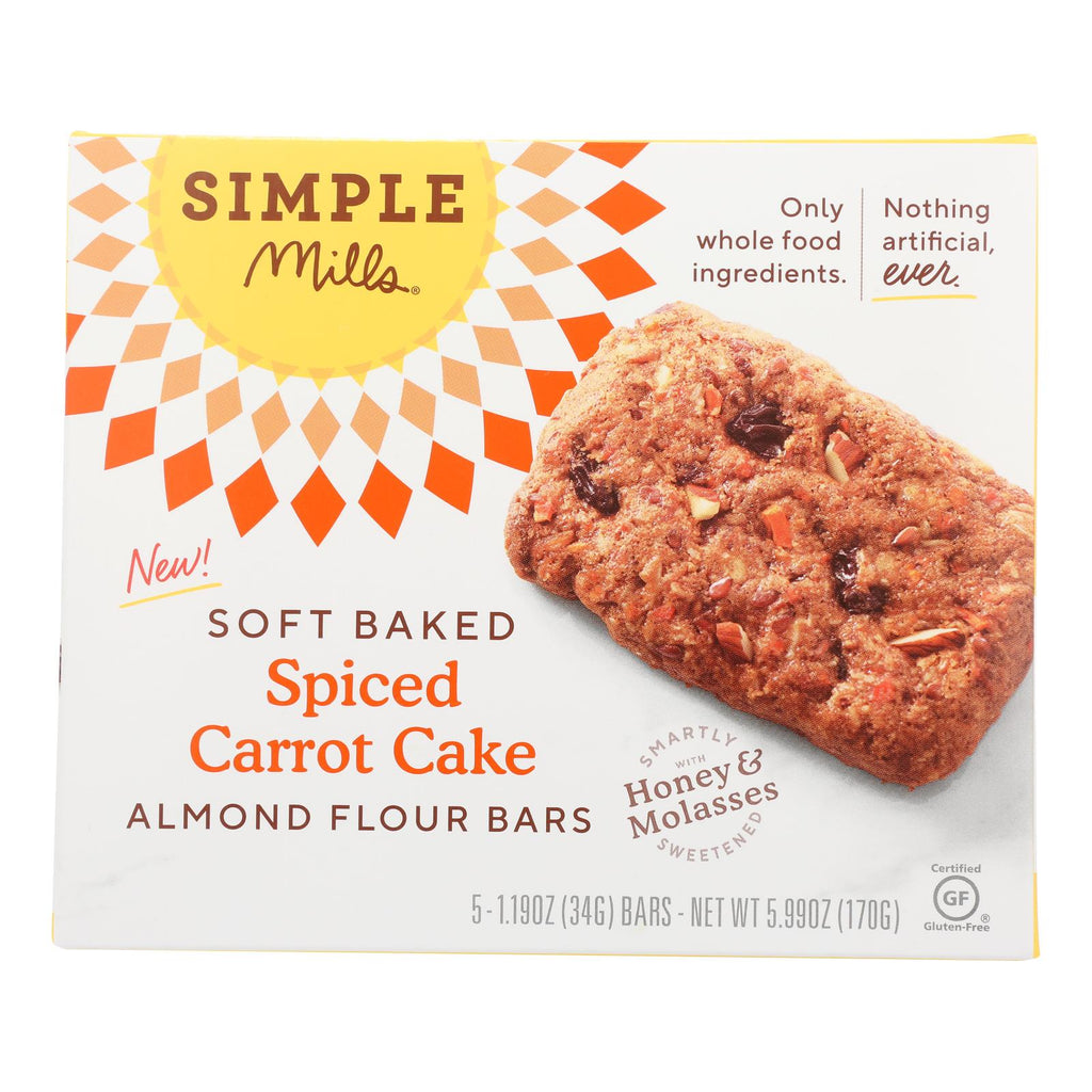 Simple Mills - Bar Sft Baked Spce Cartcake - Case Of 6 - 5.99 Oz - Lakehouse Foods