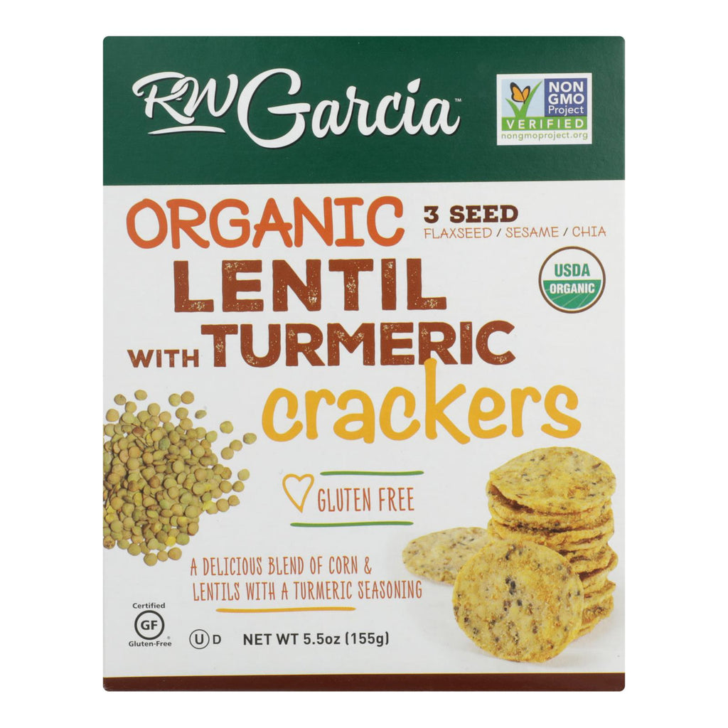 R. W. Garcia - Cracker 3 Seed Lntl Tur - Case Of 6 - 5.5 Oz - Lakehouse Foods