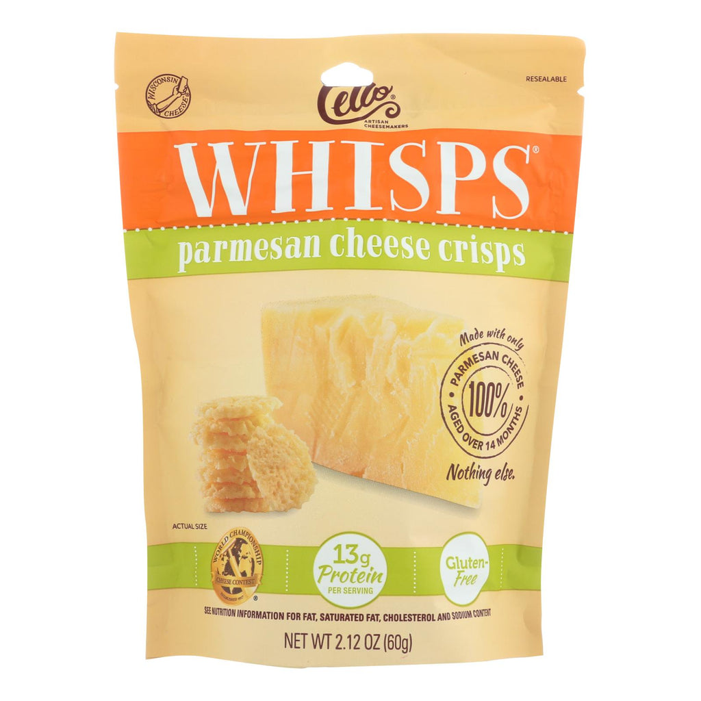 Cello Cheese Parmesan Whisps  - Case Of 12 - 2.12 Oz - Lakehouse Foods