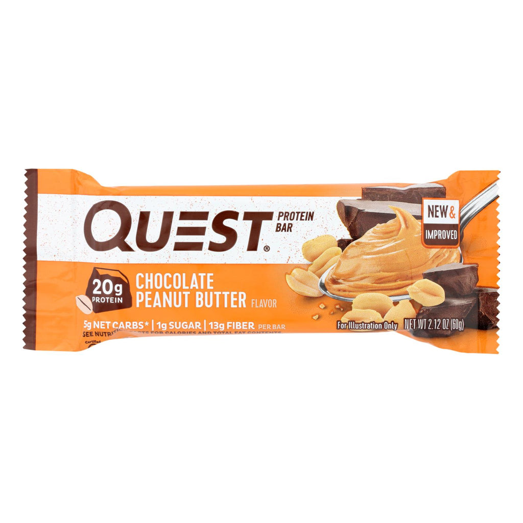Quest Bar - Chocolate Peanut Butter - 2.12 Oz - Case Of 12 - Lakehouse Foods