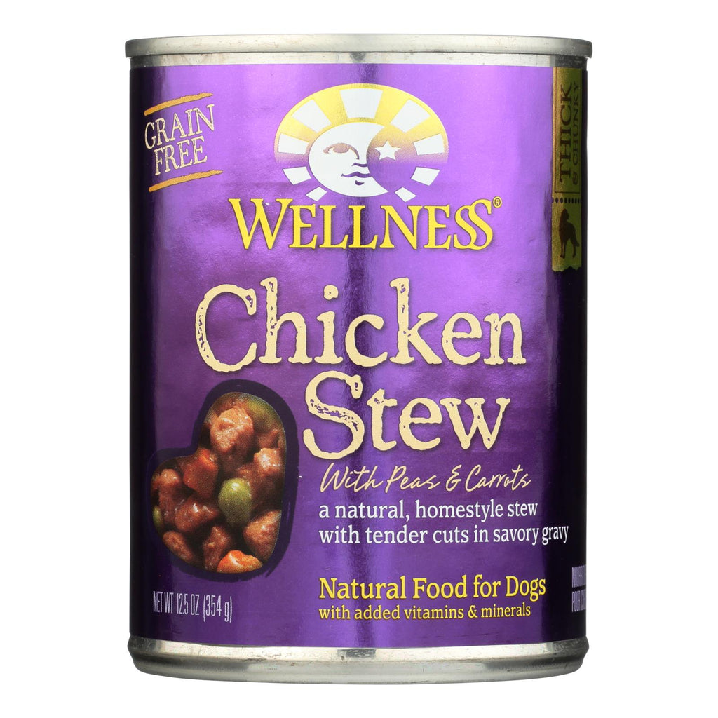 Wellness Pet Products Dog Food - Chicken With Peas And Carrots - Case Of 12 - 12.5 Oz. - Lakehouse Foods