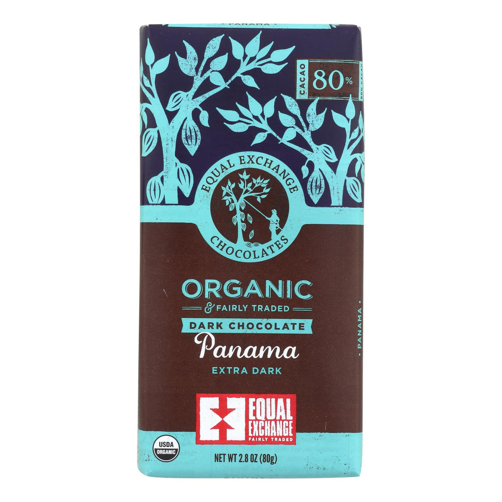 Equal Exchange Organic Dark Chocolate Bar - Panama Extra - Case Of 12 - 2.8 Oz. - Lakehouse Foods