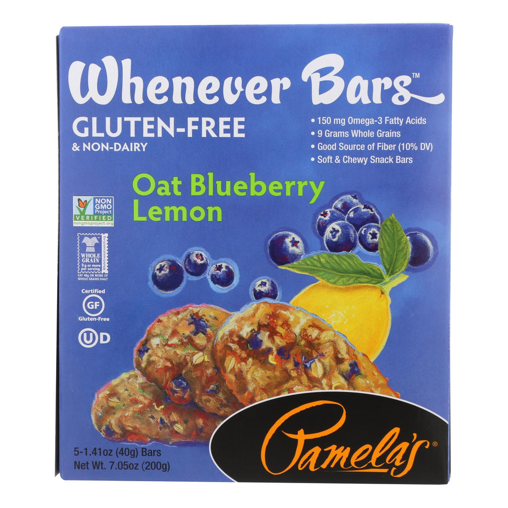 Pamela's Products - Oat Whenever Bars - Blueberry Lemon - Case Of 6 - 1.41 Oz. - Lakehouse Foods