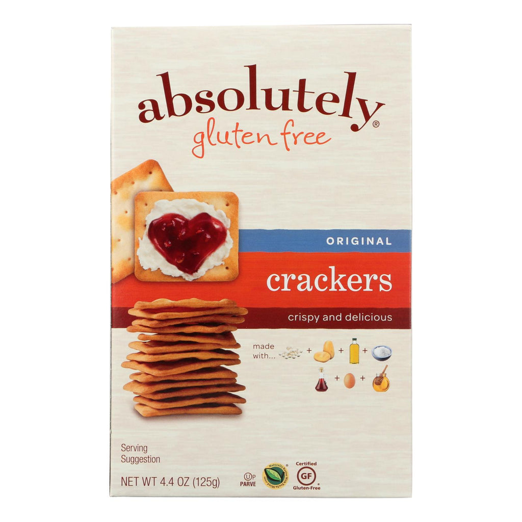 Absolutely Gluten Free - Crackers - Original - Case Of 12 - 4.4 Oz. - Lakehouse Foods