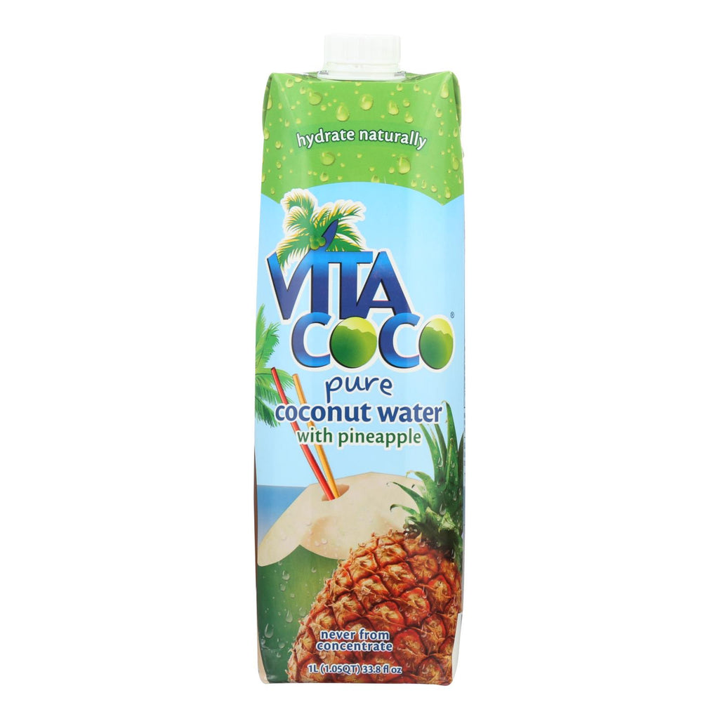 Vita Coco Coconut Water - With Pineapple - Case Of 12 - 1 Lt - Lakehouse Foods
