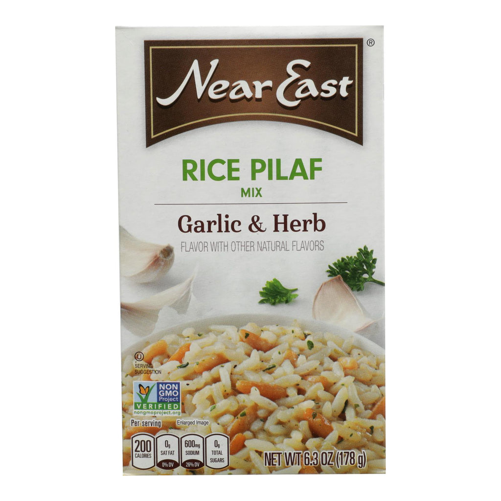 Near East Rice Pilafs - Garlic And Herb - Case Of 12 - 6.3 Oz. - Lakehouse Foods