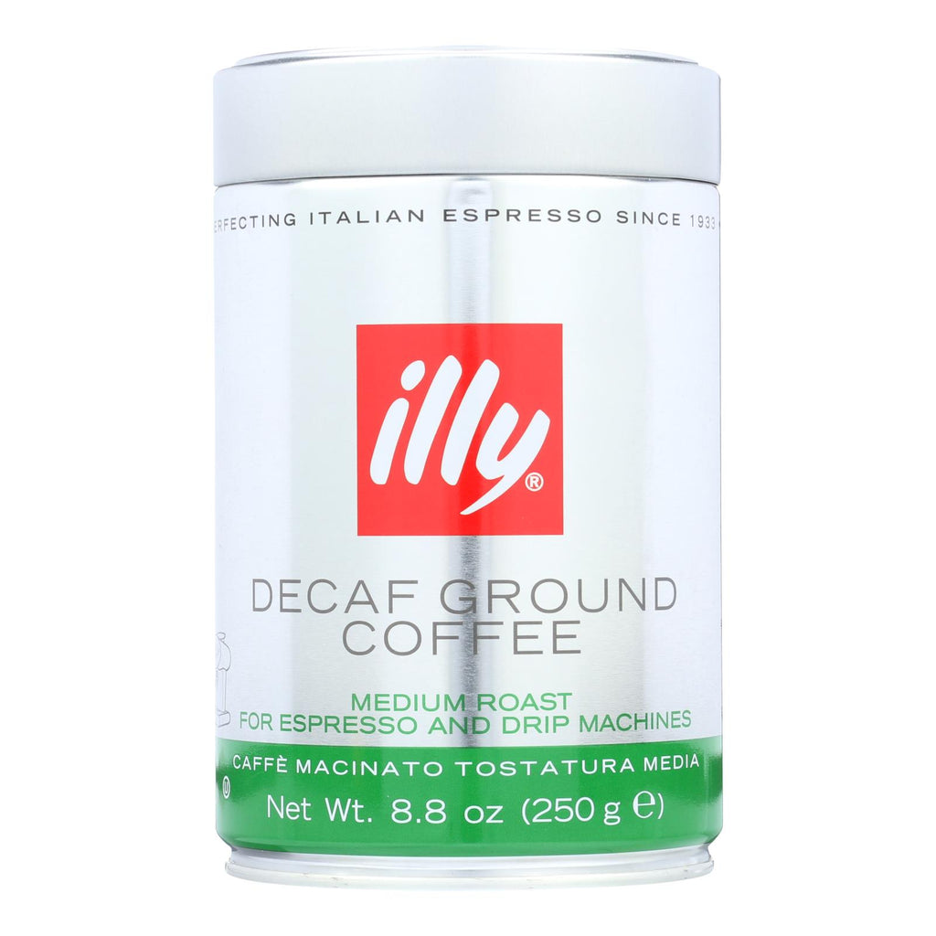 Illy Caffe Coffee Coffee - Espresso And Drip - Ground - Medium Roast - Decaf - 8.8 Oz - Case Of 6 - Lakehouse Foods