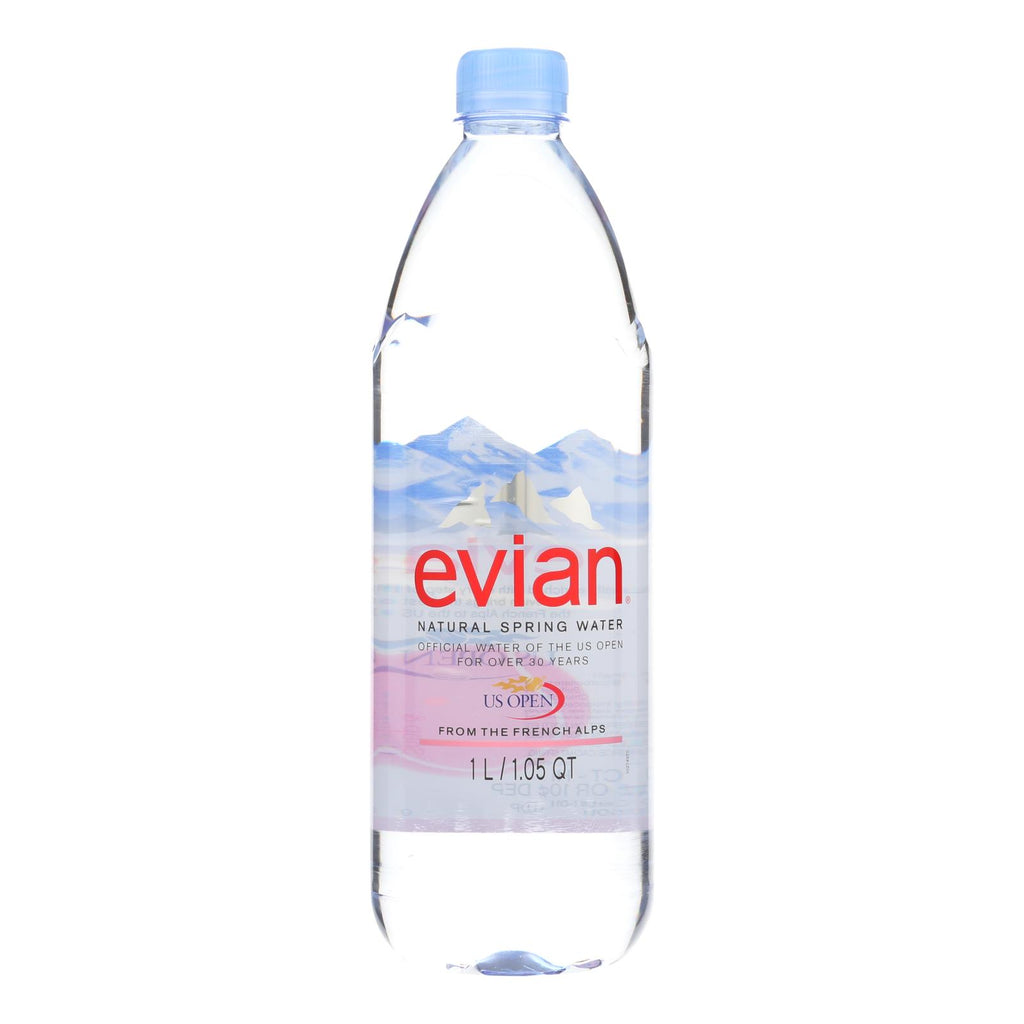 Evians Spring Water Bottled Water - Water - Case Of 12 - 33.8 Fl Oz. - Lakehouse Foods