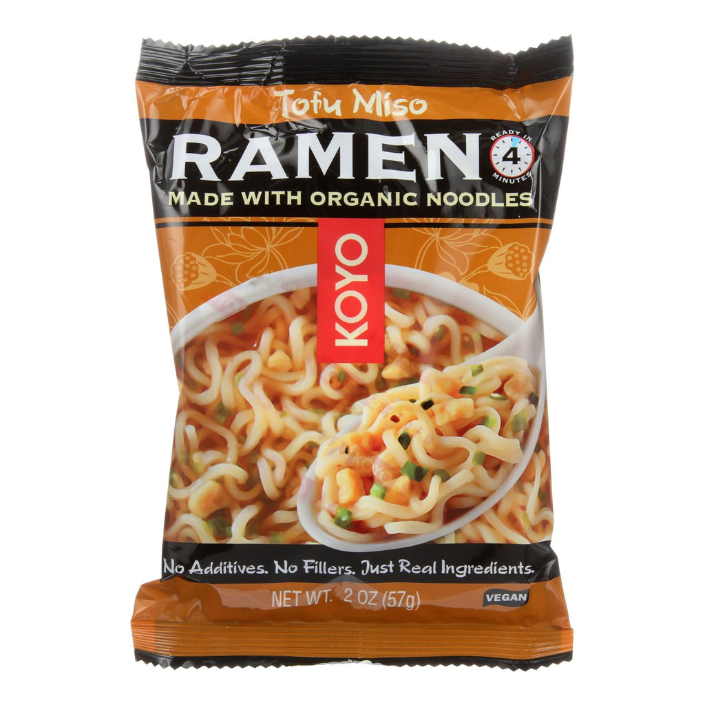 Koyo Tofu Miso Ramen - Case Of 12 - 2 Oz - Lakehouse Foods