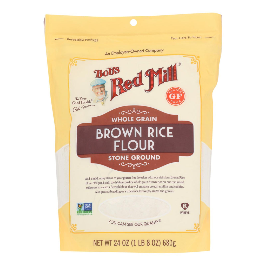 Bob's Red Mill - Brown Rc Flr Wholegrain Stngrn - Case Of 4-24 Oz - Lakehouse Foods