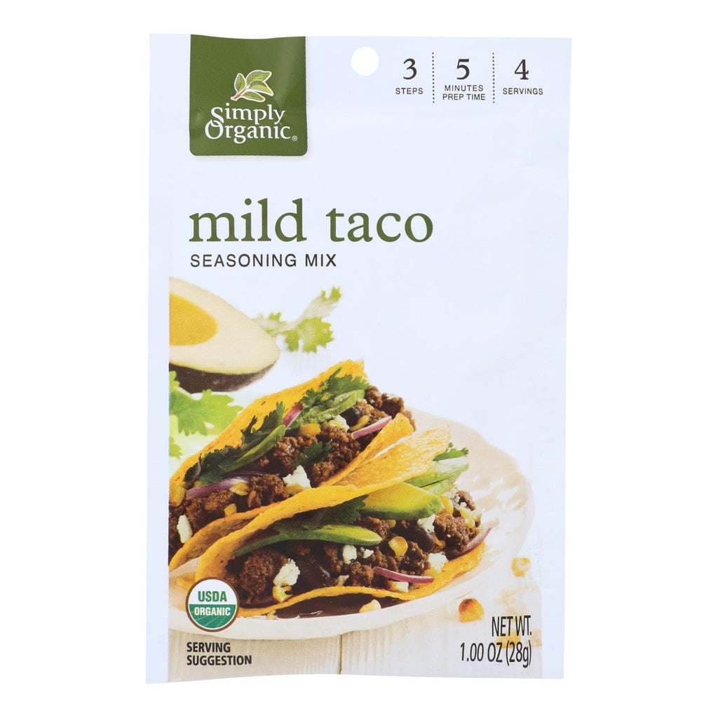 Simply Organic Mild Taco Seasoning Mix - Case Of 12 - 1 Oz. - Lakehouse Foods