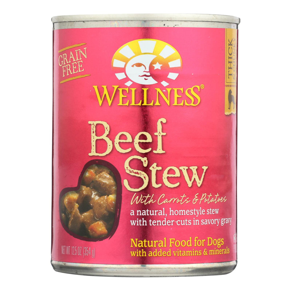 Wellness Pet Products Dog Food - Beef With Carrot And Potatoes - Case Of 12 - 12.5 Oz. - Lakehouse Foods