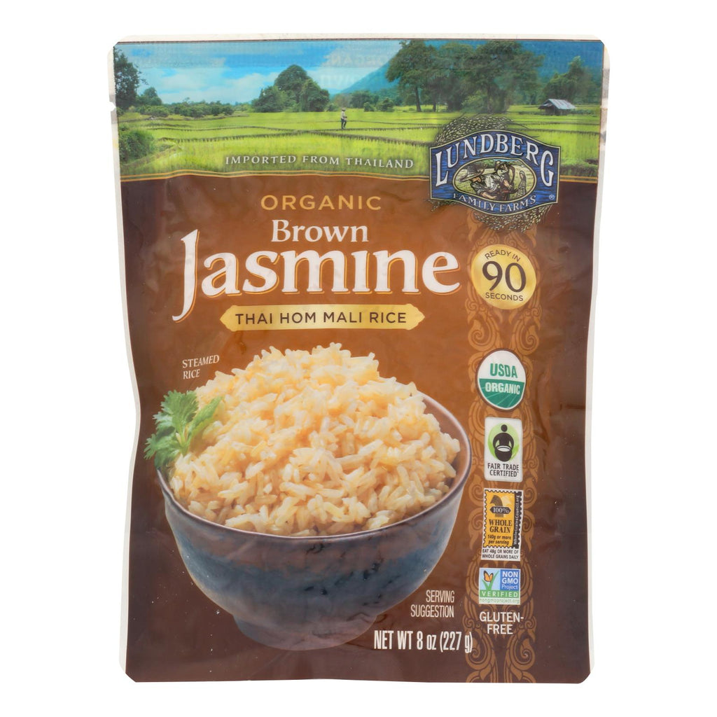 Lundberg Family Farms Organic Thai Rice - Brown Jasmine - Case Of 6 - 8 Oz - Lakehouse Foods