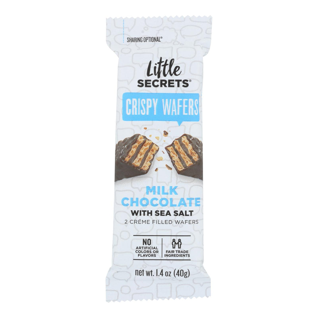 Little Secrets Crispy Wafer - Milk Chocolate With Sea Salt - Case Of 12 - 1.4 Oz. - Lakehouse Foods