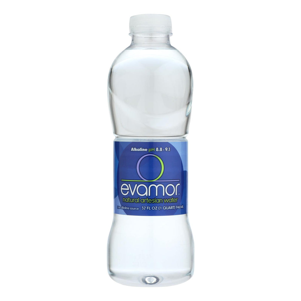 Evamor Naturally Alkaline Artesian Water - Natural Artesian - Case Of 12 - 32 Fl Oz. - Lakehouse Foods