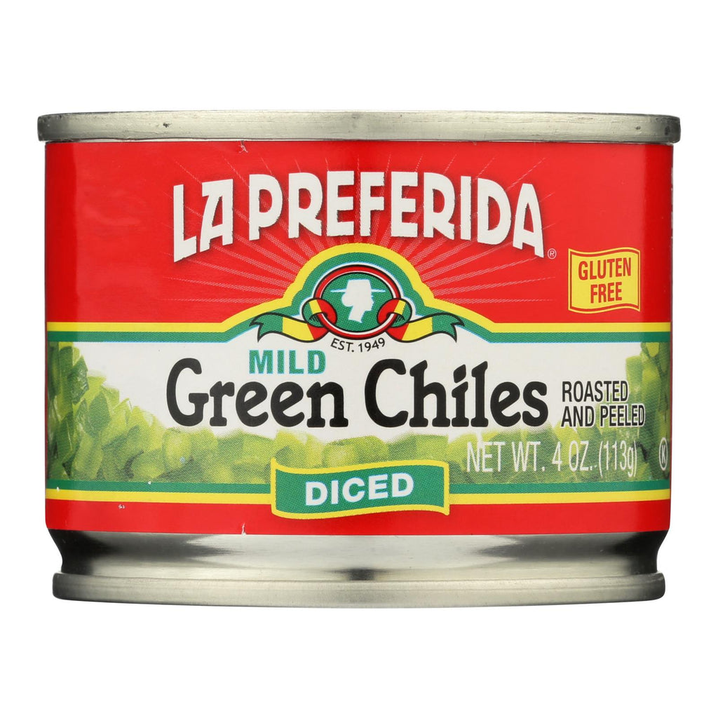 La Preferida Green Chiles - Diced - Case Of 24 - 4 Oz. - Lakehouse Foods
